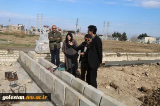 بازدید سرکار خانم دکتر کشیری، ریاست محترم دانشگاه فنی و حرفه ای استان از پروژه در حال اجراء آموزشکده شهید چمران